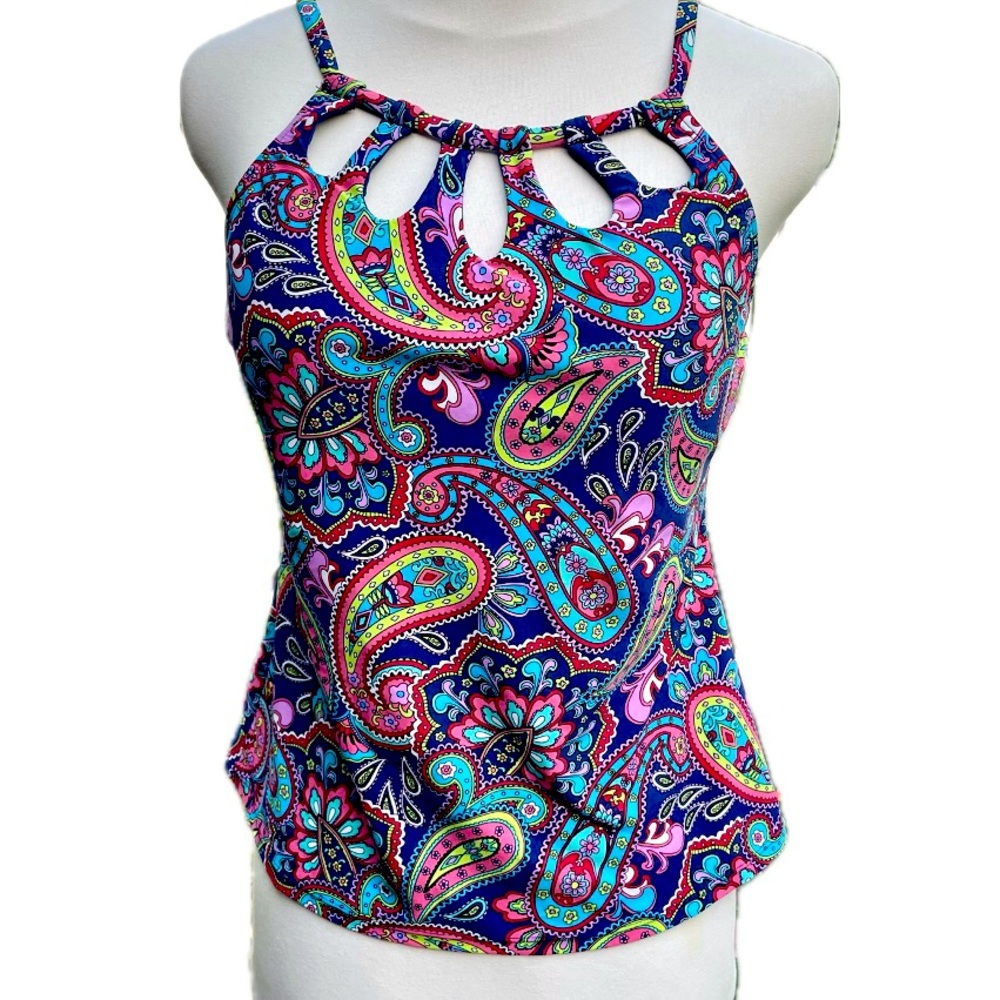 24th & Ocean Paisley Tankini Size Small